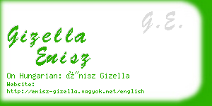 gizella enisz business card